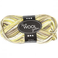 Sokkengaren, l: 200 m, groen/bruin harmonie, 50gr [HOB-41319]