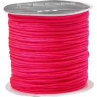 Macramé koord, dikte 1 mm, neon roze, 28m [HOB-41721]