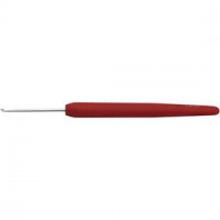Haaknaald,  2 , l: 13,3 cm, rood, 1stuk, lengte handvat: 9,3 cm [HOB-42380]
