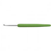 Haaknaald,  3,5 , l: 13,3 cm, lime, 1stuk, lengte handvat: 9,3 cm [HOB-42383]