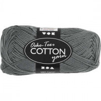 Cotton Yarn, L: 170 m, 8/4, 50 g, anthracite grey [HOB-431200]