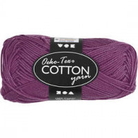 Cotton Yarn, L: 170 m, 8/4, 50 g, plum [HOB-431250]