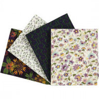 Patchwork stof, afm 45x55 cm, 100 g/m2, 4 stuks, paars [HOB-44173]