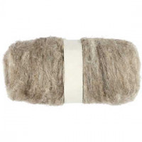 Gekaarde wol, natural, 100gr [HOB-451030]