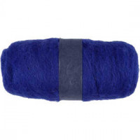 Gekaarde wol, royal blue, 100gr [HOB-451860]