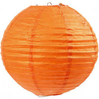 Papieren lamp, d: 20 cm, oranje, 1stuk [HOB-50003]
