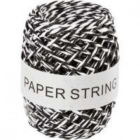 Papierkoord, dikte 1 mm, zwart/wit, 50m [HOB-50327]