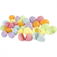 Eieren, h: 4,5+6 cm, d: 3+4  cm, pastelkleuren, 720stuks [HOB-51035]