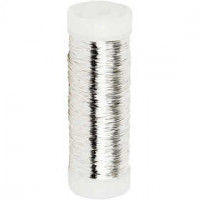 Verzilverd draad,  50 gr, dikte 0,2 mm, verzilverd, 110m [HOB-51756]