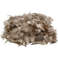 Parelhoen veren, naturel, 50gr [HOB-51822]