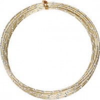Alu draad, dikte 2 mm, goud, diamond-cut, 7m [HOB-518304]