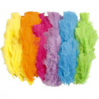 Veren, l: 11-17 cm, kleuren assorti, heldere kleuren, 144bollen [HOB-51846]
