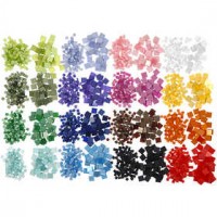 Mini mozaiek, afm 5x5+10x10 mm, dikte 2 mm, excl. opbergdoos, 32x25gr [HOB-51921]