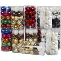 Kerstballen, d: 6 cm, 24x20stuks [HOB-52166]