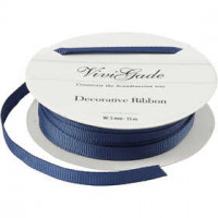 Decoratie lint, b: 5 mm, blauw, 15m [HOB-52478]