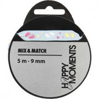 Decoratielint, lichtblauw, b: 9 mm, 5m [HOB-525011]