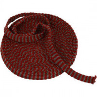 Rondgebreide tube, b: 15 mm, antiek rood/grijs, 10m [HOB-53901]