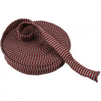 Rondgebreide tube, b: 40 mm, antiek rood/grijs, 10m [HOB-53904]