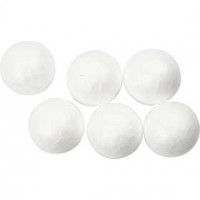 Ballen, d: 1,5 cm, wit, styropor, 200stuks [HOB-542990]