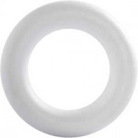 Ring, buitenmaat 21,5 cm, dikte 45 mm, wit, Styropoe, 1stuk [HOB-54318]