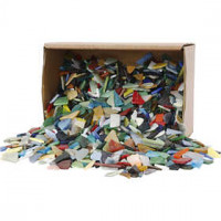 Mozaiek, afm 8-20 mm, dikte 2-3 mm, diverse kleuren, Kleuren selectie, 2kg [HOB-55527]