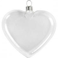 Plat glazen hart, h: 7,8 cm, b: 9 cm, 6stuks, dikte 2,1 cm [HOB-55953]