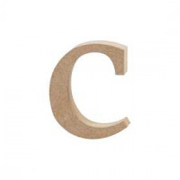 Letter, c, h: 8,4 cm, dikte 2 cm, MDF, 1stuk [HOB-56242]