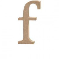 Letter, f, h: 13 cm, dikte 2 cm, MDF, 1stuk [HOB-56245]