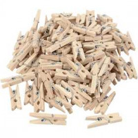 Wasknijpers, l: 25 mm, b: 3 mm, berkehout, 100stuks [HOB-564510]