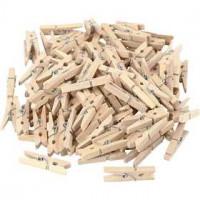 Wasknijpers, l: 30 mm, b: 3 mm, berkehout, 100stuks [HOB-564540]