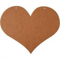 Hart, afm 50x40 cm, dikte 5 mm, MDF, 1stuk [HOB-56745]