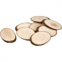 Houten schijven, circa 11x7,5 cm, dikte 8 mm, 12stuks [HOB-567891]