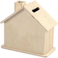 Spaarhuis, afm 10,1x10x5,4 cm, triplex, 1stuk [HOB-574720]
