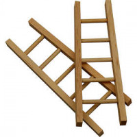 Ladder, afm 10x3,5  cm, grenen, 6stuks [HOB-577150]