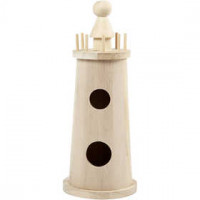 Vuurtoren, h: 25 cm, d: 10 cm, Keizerin boom, 1stuk [HOB-57776]