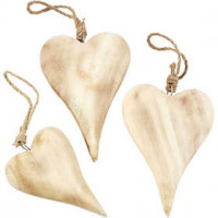 Hart, h: 9,5+15 cm, 6stuks [HOB-57779]