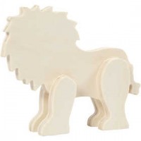 Dierfiguur, leeuw, h: 13 cm, b: 16 cm, triplex, 1stuk [HOB-57916]