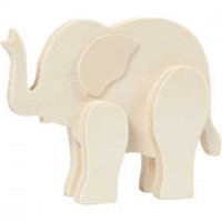 Dierfiguur, olifant, h: 12 cm, b: 16 cm, triplex, 1stuk [HOB-57917]