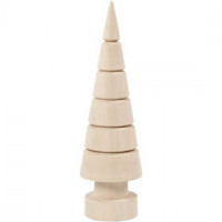 Kerstboom, h: 12,5 cm, d: 3,7 cm, populier, 1stuk [HOB-57927]