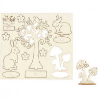 Self-assembly Figures, L: 15.5 cm, W: 17 cm, 1 pack, plywood [HOB-57942]