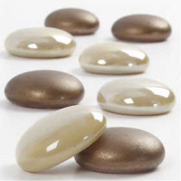 Glass Deco, bruin, d: 18-20 mm, dikte 8 mm, 370gr [HOB-591006]