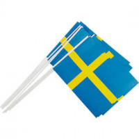Hoera vlag, afm 20x25 cm, Zweden, 10stuks [HOB-59121]