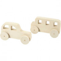 Auto's, afm 12x3,5x6 cm, h: 5,6 cm, triplex, 2stuks, dikte 3 cm [HOB-59223]