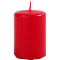 Kaarsen, rood, d: 40 mm, h: 60 mm, 12stuks [HOB-596010]