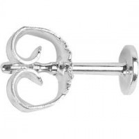 Oorstekers, l: 13 mm, sterling zilver, 10stuks [HOB-60842]