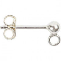 Oorsteker, l: 13 mm, sterling zilver, 10stuks [HOB-60844]