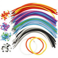 Armbanden, l: 20 cm, dikte 4 mm, diverse kleuren, 48sets [HOB-61572]