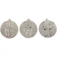 Fashion Charms, d: 30 mm, gatgrootte 1,2 mm, 3 div, antiek zilver [HOB-637130]