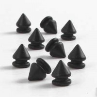 Studs, d: 8 mm, h: 10 mm, 40 stuks, zwart [HOB-63850]