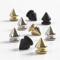 Studs, d: 8 mm, h: 10 mm, 600 stuks, goud, zilver, zwart [HOB-63853]